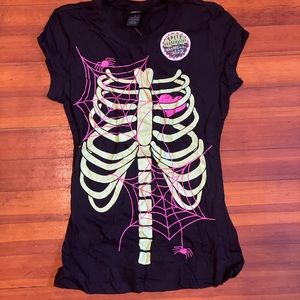 Skeleton Glow in the Dark Slim Fit Tee